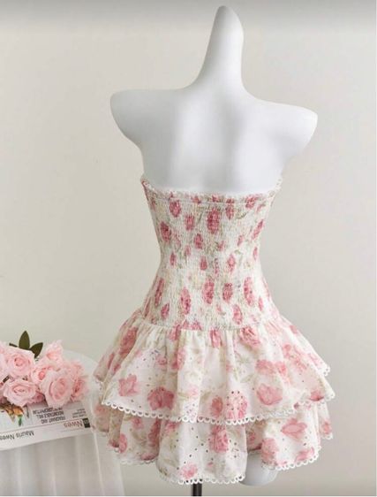 เดรสลายดอกสม็อคเอว S รูปที่ 2