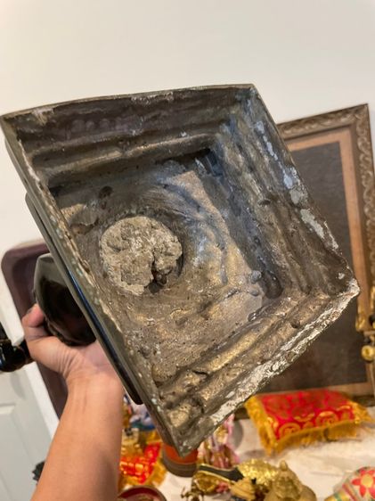 เทวรูปองค์กฤษณะนารายณ์ ปางร่ายรำศิลปะอินเดียใต้เนื้อทองเหลือง รูปที่ 13