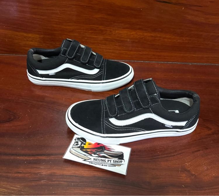 vans old skool pro velcro black white มือ 2 ราคา 990฿ (รวมส่ง ) ไม่มีกล่อง Size  9 US 42 Eur 27 Cm  สินค้า  มือ 2 สภาพดี 