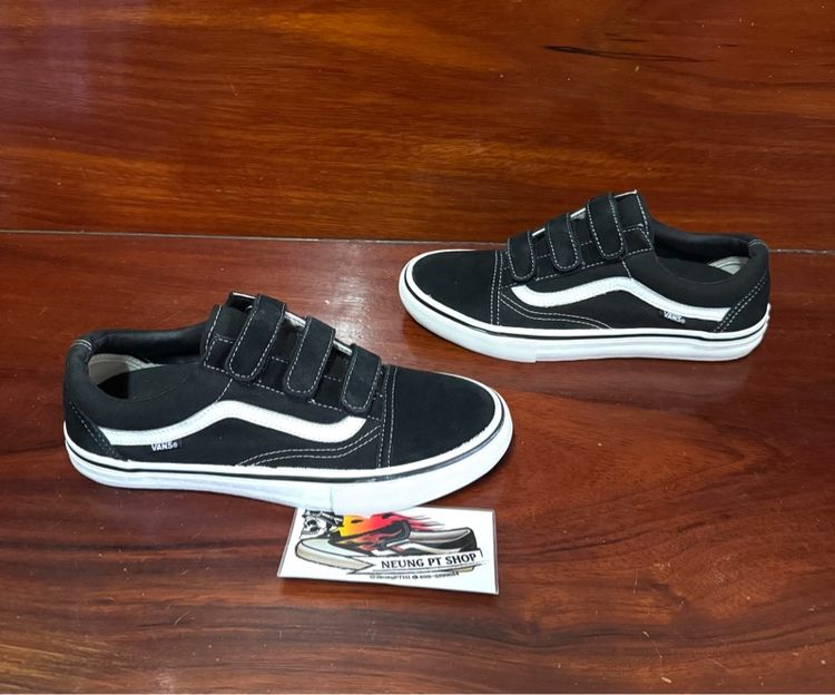 vans old skool pro velcro black white มือ 2 ราคา 990฿ (รวมส่ง ) ไม่มีกล่อง Size  9 US 42 Eur 27 Cm  สินค้า  มือ 2 สภาพดี  รูปที่ 5
