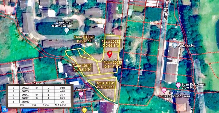 ที่ดินใกล้ ร.พ.สวนดอก เหมาะสำหรับสร้างอพาร์ทเม้นท์หรืออาคารพาณิชย์