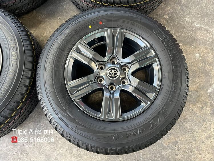 ✨ล้อแม็ก✨Toyota Revo ขอบ 17 สีเทาดำ พร้อมยางใหม่💯265-65-17 Yokohama💥ปลายปี 25💥 รูปที่ 3