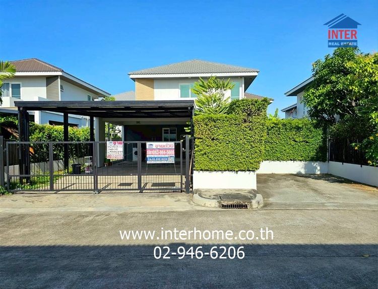 บ้านเดี่ยว 2 ชั้น 64.7 ตร.ว. หมู่บ้านชัยพฤกษ์ ทางด่วนรามอินทรา-จตุโชติ ซอยหนองระแหง7 ถนนเลียบทางด่วนรามอินทรา ถนนซอยหนองระแหง7 เขตคลองสามวา 