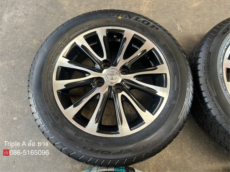 ✨ล้อแม็ก✨Toyota Vios 12 ก้าน ขอบ 15 พร้อมยางใหม่💯185-60-15 Dunlop💥ปลายปี 25💥 รูปที่ 4