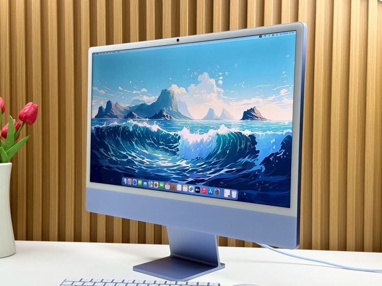 iMac 24-inch M4 2024 Two ports Ram16GB SSD256GB CPU8-Core GPU8-Core 2Ports Blue apple care 2 August 2026 รูปที่ 2
