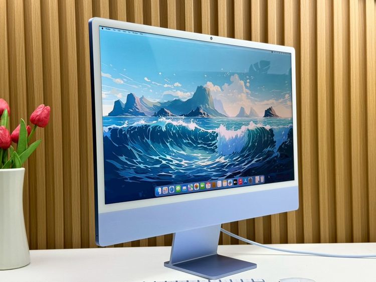 iMac 24-inch M4 2024 Two ports Ram16GB SSD256GB CPU8-Core GPU8-Core 2Ports Blue apple care 2 August 2026 รูปที่ 3