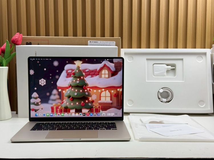 แมค โอเอส 8 กิกะไบต์ อื่นๆ ใช่ MacBook Air 15-inch M3 2024 Ram8GB SSD256GB Starlight apple care 29 November 2026