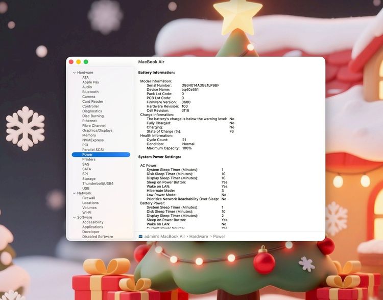 MacBook Air 15-inch M3 2024 Ram8GB SSD256GB Starlight apple care 29 November 2026 รูปที่ 13