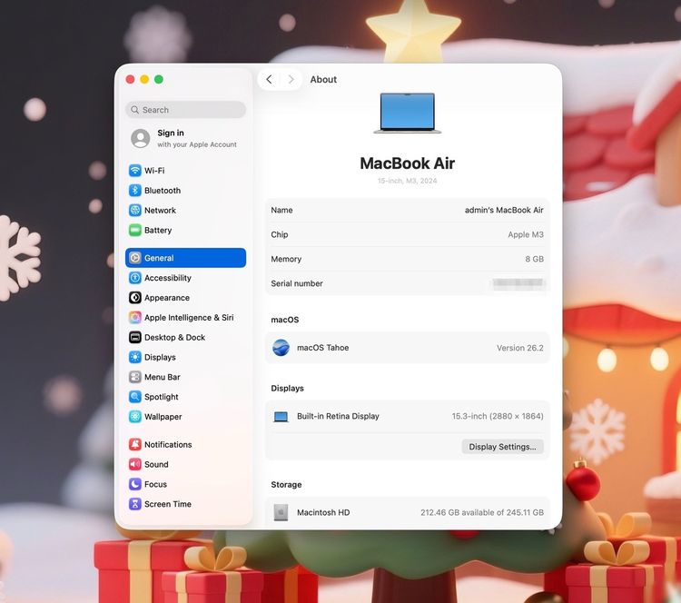 MacBook Air 15-inch M3 2024 Ram8GB SSD256GB Starlight apple care 29 November 2026 รูปที่ 12