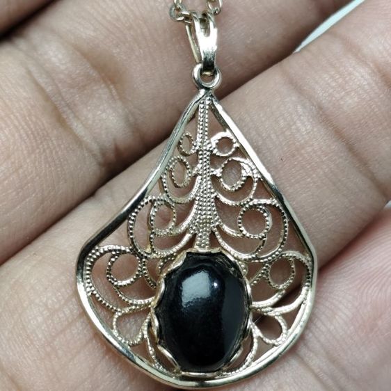 🔖สร้อยพร้อมจี้สีทองเค กปห  ของจริงสวยมาก งานจากญี่ปุ่น รูปที่ 6