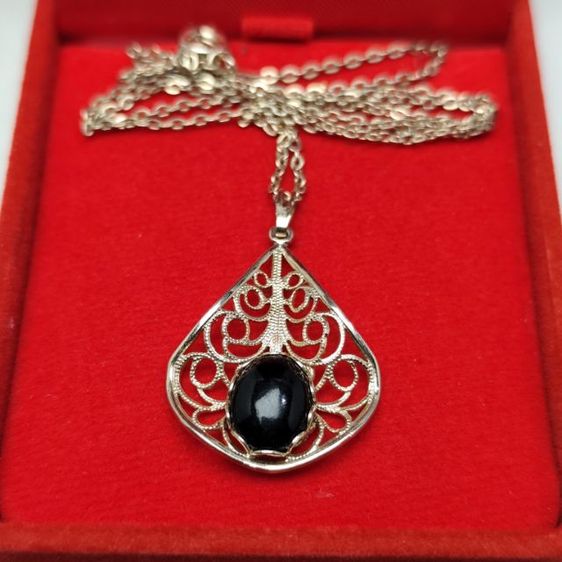 🔖สร้อยพร้อมจี้สีทองเค กปห  ของจริงสวยมาก งานจากญี่ปุ่น รูปที่ 4