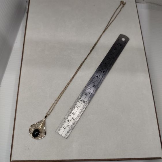 🔖สร้อยพร้อมจี้สีทองเค กปห  ของจริงสวยมาก งานจากญี่ปุ่น รูปที่ 5