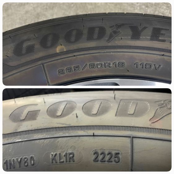 ล้อแม็ก TOYOTA FORTUNER LEADER ขอบ 18”  ยาง GOODYEAR 265-60R18 ปี 25 เพิ่งเปลี่ยนตุ่มหน้ายางยังอยู่ครบ รูปที่ 9
