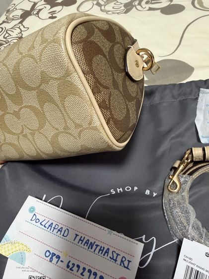 coach Mini Rowan Satchel In Blocked Signature Canvas  รูปที่ 8