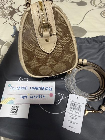 coach Mini Rowan Satchel In Blocked Signature Canvas  รูปที่ 4