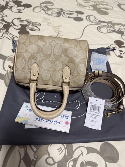 coach Mini Rowan Satchel In Blocked Signature Canvas  รูปที่ 13