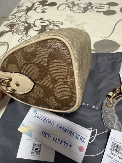 coach Mini Rowan Satchel In Blocked Signature Canvas  รูปที่ 9