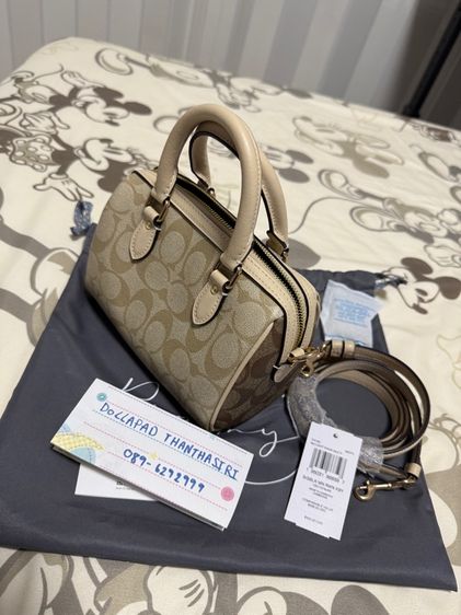 coach Mini Rowan Satchel In Blocked Signature Canvas  รูปที่ 12