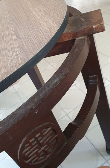 โต๊ะอาหารทรงกลมสไตล์จีน งานเก่า รูปที่ 4