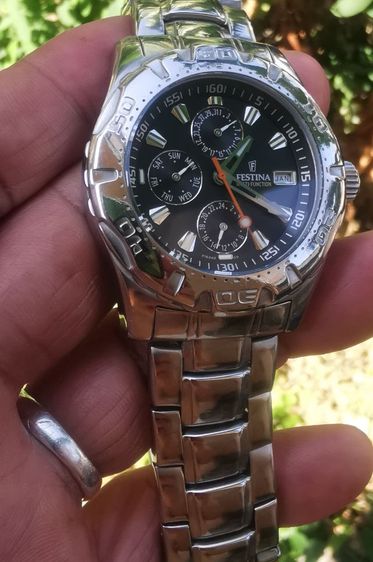 VTG.Festina Multi-function f16242 men's sport quartz แแยบถ่าน เรือนใหญ่40-45มม.สายยาว มีช่องวันที่ สัปดาห์ 24ชม.และเดือน สายเลสตัน กันน้ำได้ รูปที่ 3