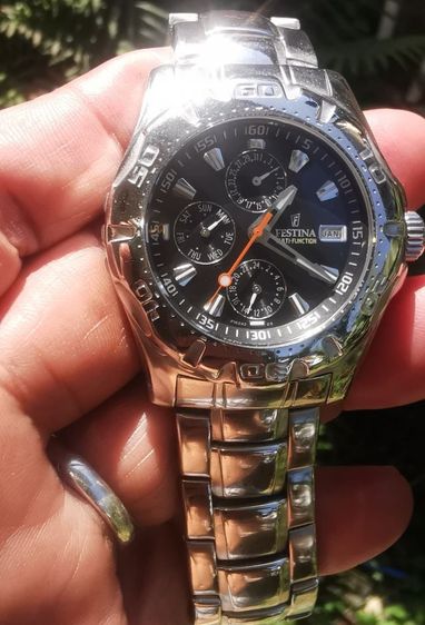 VTG.Festina Multi-function f16242 men's sport quartz แแยบถ่าน เรือนใหญ่40-45มม.สายยาว มีช่องวันที่ สัปดาห์ 24ชม.และเดือน สายเลสตัน กันน้ำได้ รูปที่ 9