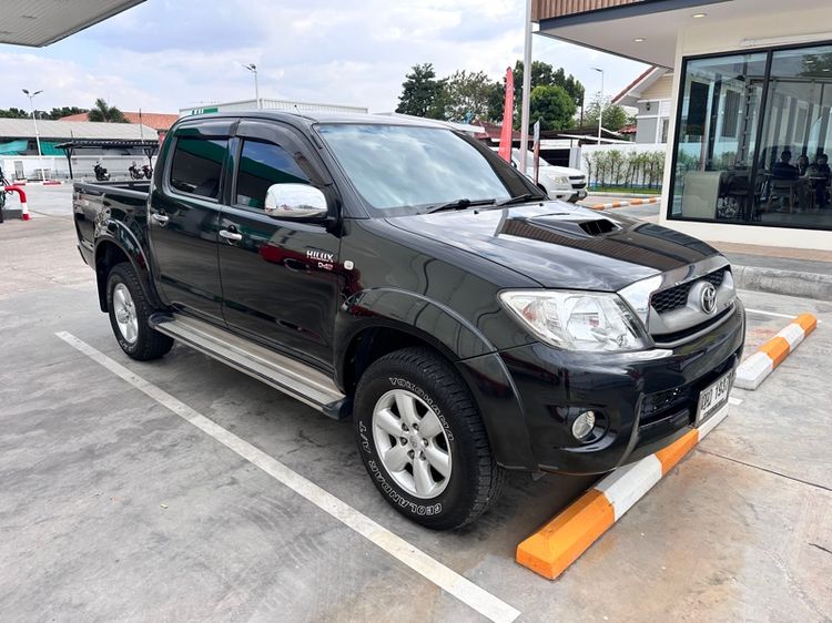 Toyota Hilux Vigo 2011 2.5 E 4WD Pickup ดีเซล ไม่ติดแก๊ส เกียร์ธรรมดา ดำ รูปที่ 2