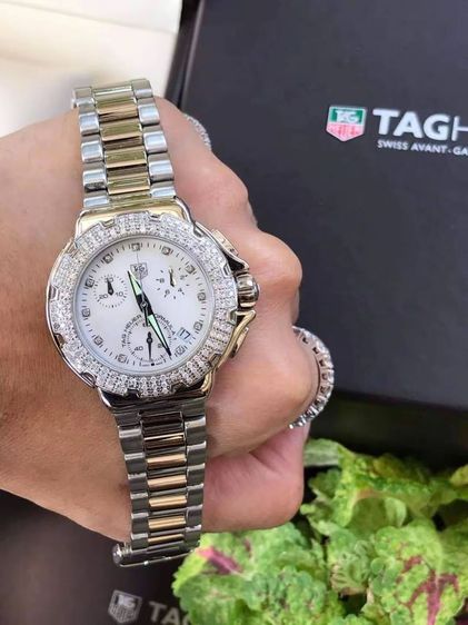 Tag Heuer F1 Top Quartz Chronograph Diamond Bezel  White MOP Dail CAC1310🇨🇭🇨🇭
   รูปที่ 3