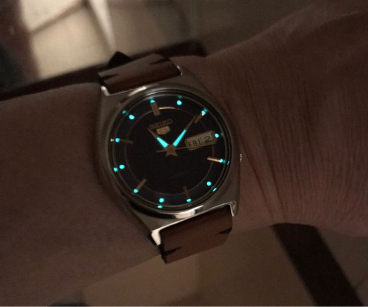 ลดราคา SEIKO 5 หน้าน้ำเงินเข้ม ออโตเมติค สภาพดี รูปที่ 15