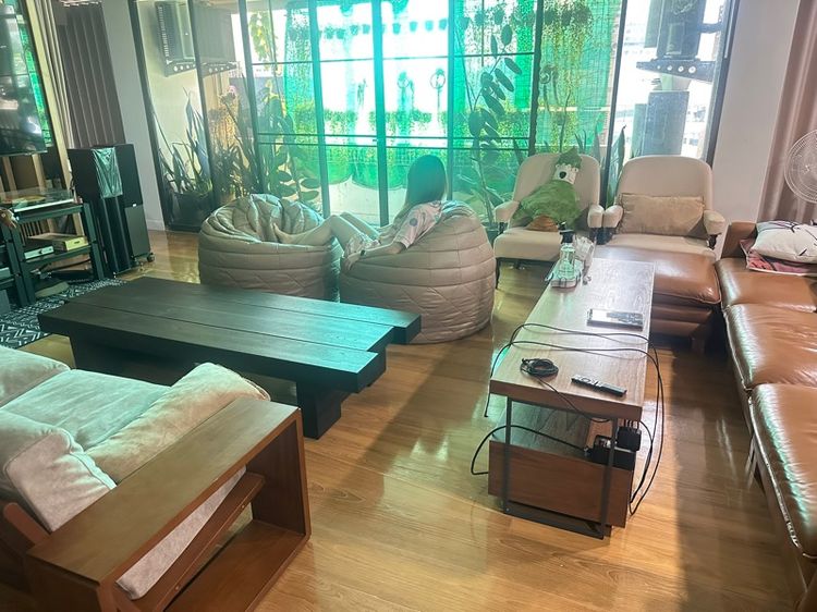 Bean Bag Chair Sofa Genuine Leather  โซฟาบีนแบ็คหนังแท้ รูปที่ 2