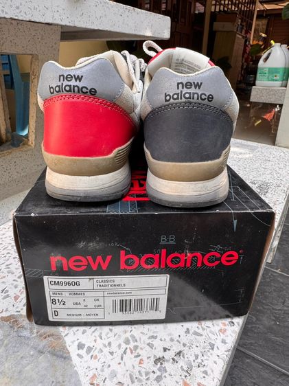 New Balance 996 สีกรม-แดง ไซส์ 42 สภาพดี รูปที่ 4