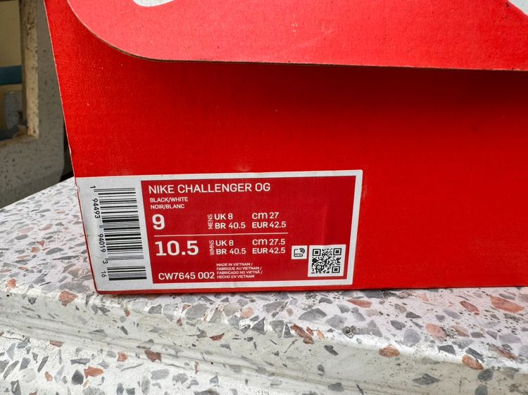 Nike Challenger OG สีดำ-ขาว ไซส์ 42.5 (9US) สภาพดี รูปที่ 8