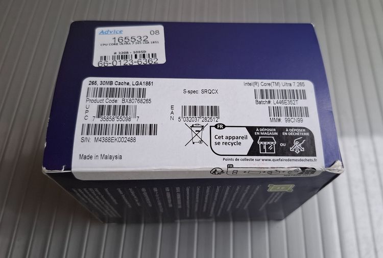 Intel core ultra 7 265 ของใหม่ มือหนึ่ง ยังไม่แกะซีล ประกัน 3 ปี รูปที่ 3