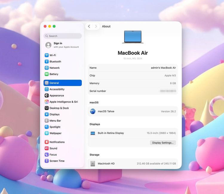 MacBook Air 15-inch M3 2024 Ram8GB SSD256GB Starlight apple care 29 November 2026 รูปที่ 12