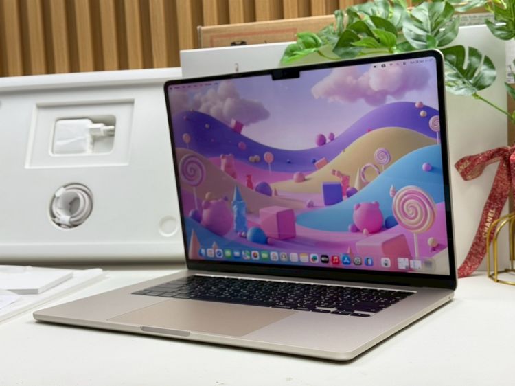 MacBook Air 15-inch M3 2024 Ram8GB SSD256GB Starlight apple care 29 November 2026 รูปที่ 2