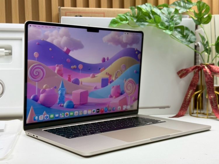 MacBook Air 15-inch M3 2024 Ram8GB SSD256GB Starlight apple care 29 November 2026 รูปที่ 3