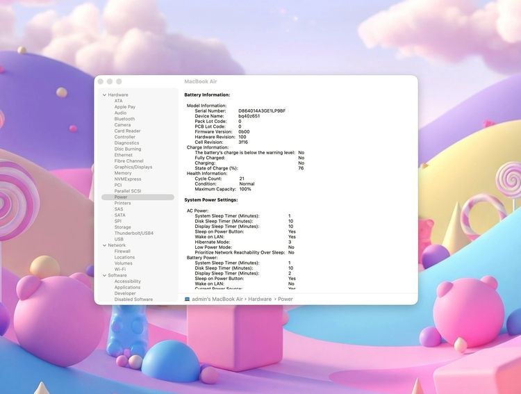 MacBook Air 15-inch M3 2024 Ram8GB SSD256GB Starlight apple care 29 November 2026 รูปที่ 13