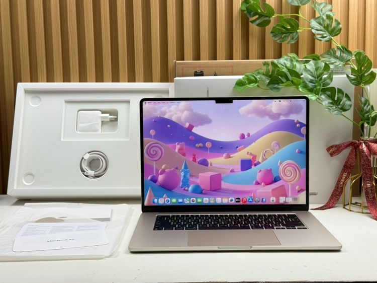 แมค โอเอส 8 กิกะไบต์ อื่นๆ ใช่ MacBook Air 15-inch M3 2024 Ram8GB SSD256GB Starlight apple care 29 November 2026