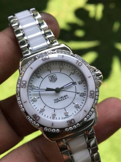 Tag Heuer F1 Quartz White Ceramic Full Diamond WAH 1313 (32mm.)🇨🇭🇨🇭  
 รูปที่ 2