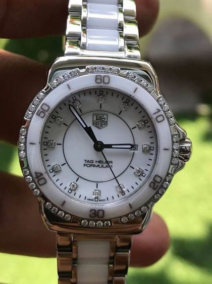 Tag Heuer F1 Quartz White Ceramic Full Diamond WAH 1313 (32mm.)🇨🇭🇨🇭  
 รูปที่ 8