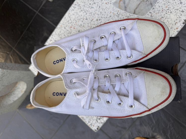 Converse All Star สีขาว ไซส์ 41.5 (8US) สภาพดี รูปที่ 3