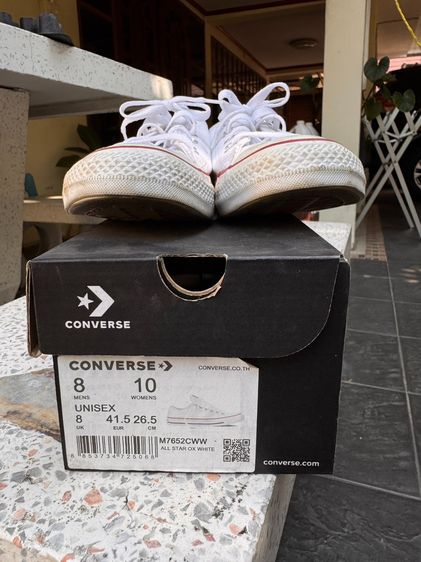 Converse All Star สีขาว ไซส์ 41.5 (8US) สภาพดี รูปที่ 6