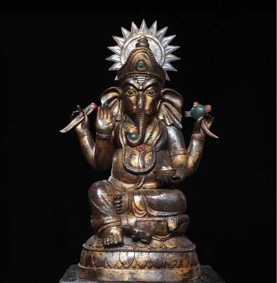 🕉️รูปปั้นพระพุทธรูปพระพิฆเนศ ช้าง และพระแม่มารี  ทำจากทองสัมฤทธิ์ชุบทอง 