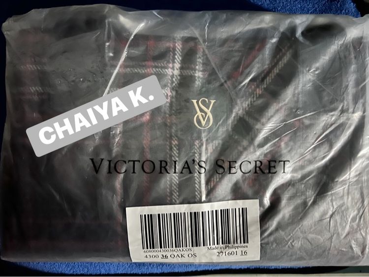 กระเป๋า Plaid Tote Bag ยี่ห้อ Victoria Secret รูปที่ 3