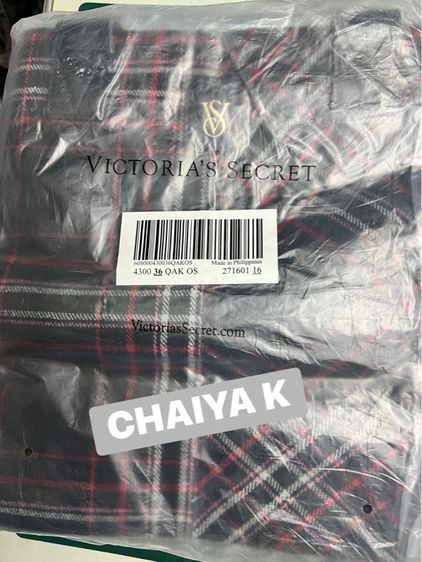 กระเป๋า Plaid Tote Bag ยี่ห้อ Victoria Secret รูปที่ 4