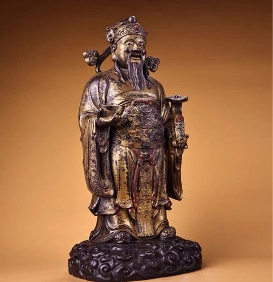 ✨เทพเจ้ากวนอู (Guan Yu) ปิดทองโบราณ 