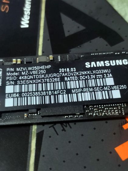 🔊ขาย Samsung 960EVO (MZ-V6E250) SSD M.2 PCIe NVMe SSD ความจุ 250GB มือสอง รูปที่ 4