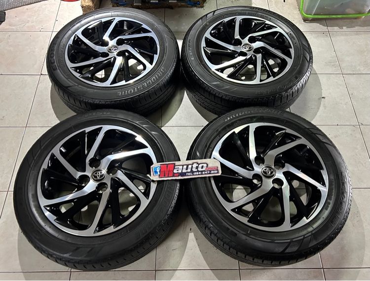 ล้อแท้TOYOTA YARIS VIOS ขอบ15 พร้อมยางบริสโตน 185 60 15 ปี23 ครบชุด
