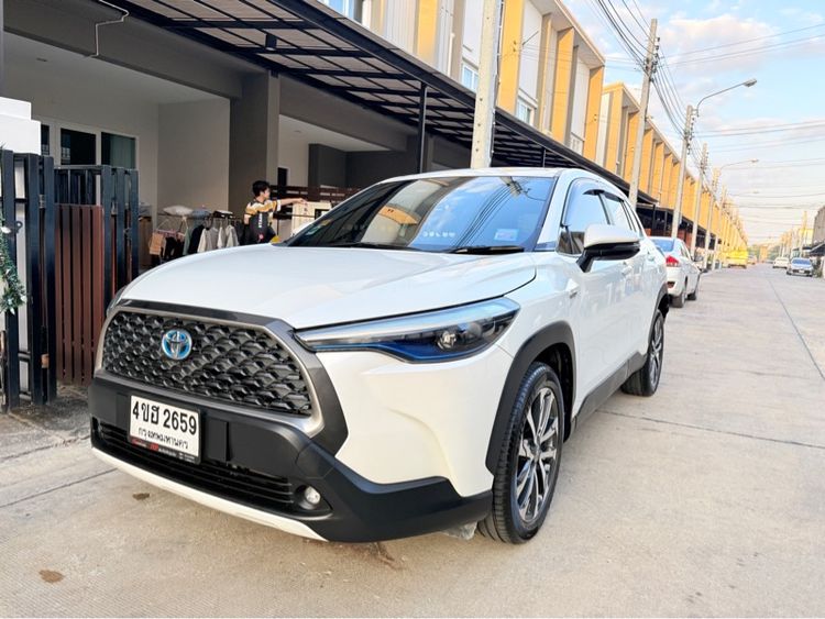Toyota Corolla Cross 2020 1.8 Hybrid Premium Utility-car ไฮบริด ไม่ติดแก๊ส เกียร์อัตโนมัติ ขาว รูปที่ 2