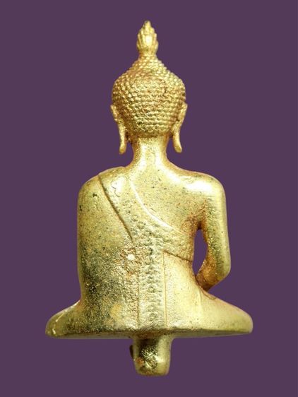  พระยอดธง กรุวัดไก่เตี้ย เนื้อโลหะทองดอกบวบ จ.พระนครศรีอยุธยา รูปที่ 2