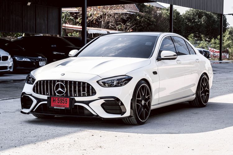 Mercedes-Benz C-Class 2017 C350 Sedan ปลั๊กอินไฮบริด (PHEV) ไม่ติดแก๊ส เกียร์อัตโนมัติ ขาว รูปที่ 3